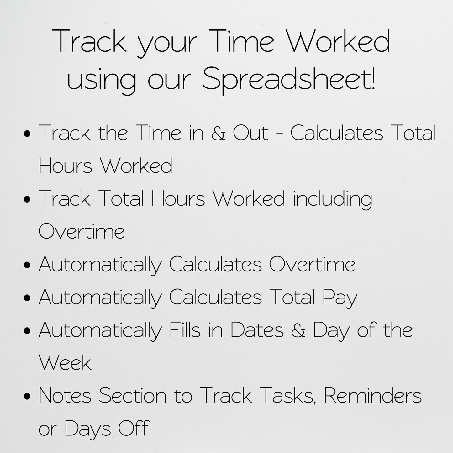 Biweekly Time Sheet Template — Google Sheets & Excel | Editable Time Log, Payroll Tracker & Overtime Calculator