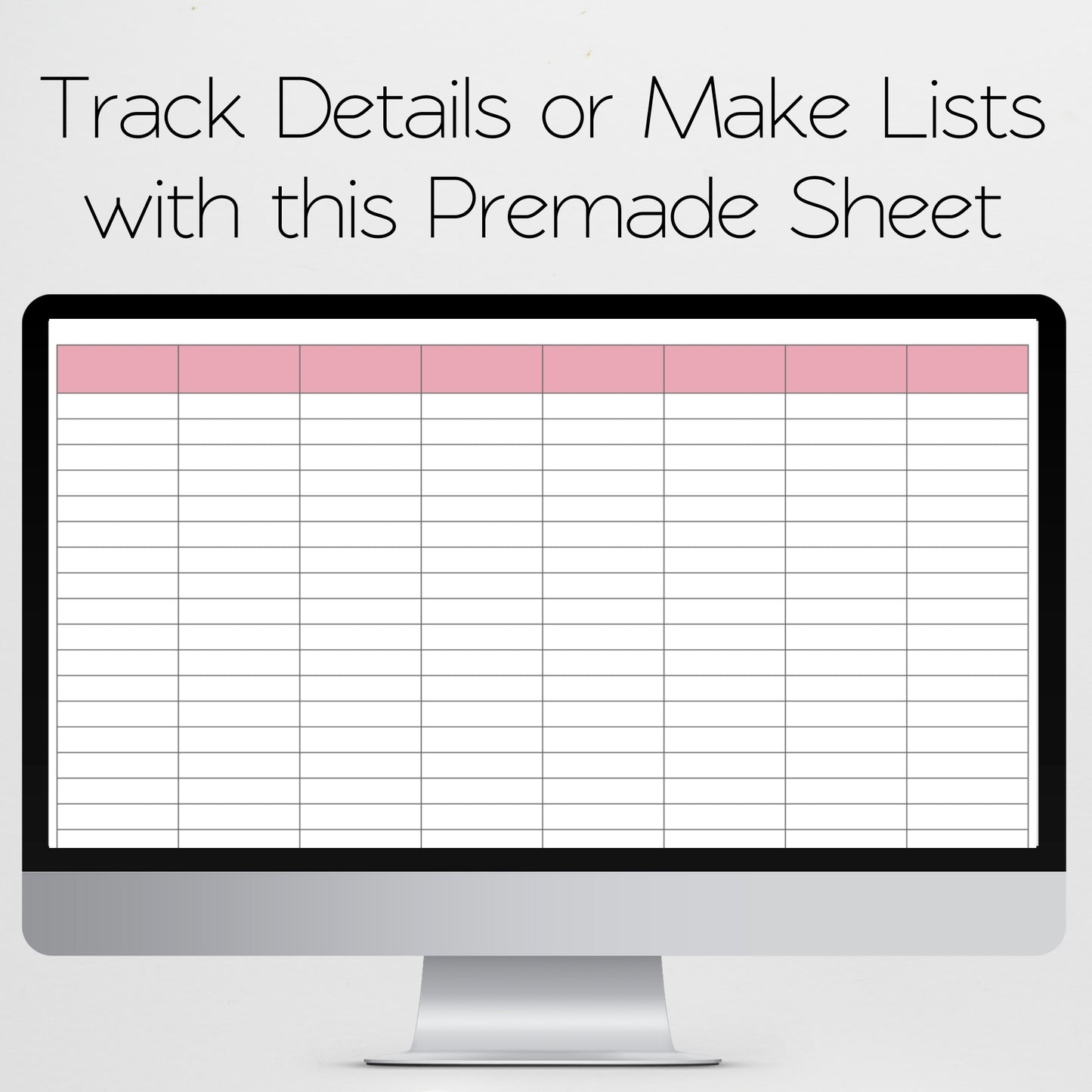 Blank Spreadsheet Template Google Sheets and Excel Spreadsheet - Easy to Customize for Your Information