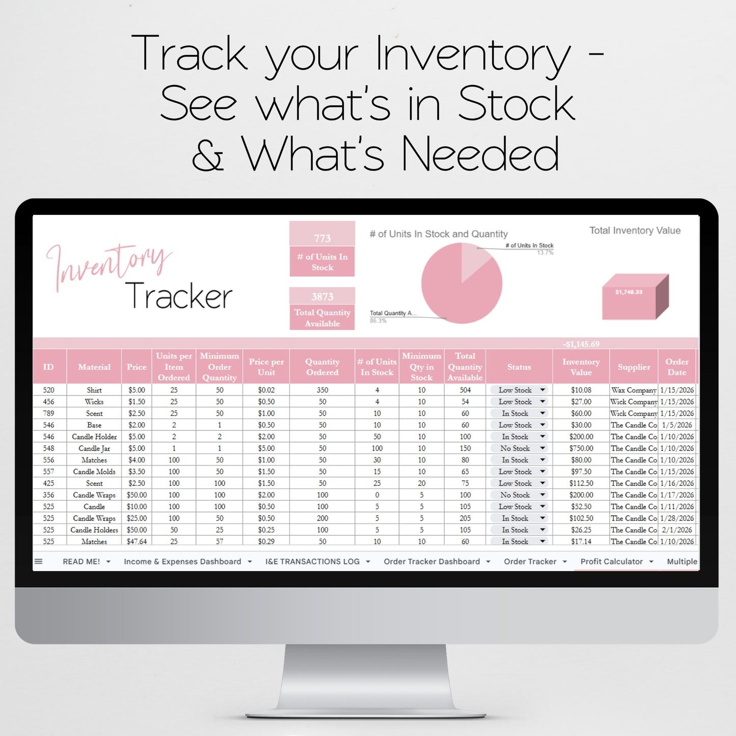 Business Management Template Bundle Google Sheets and Excel Spreadsheet
