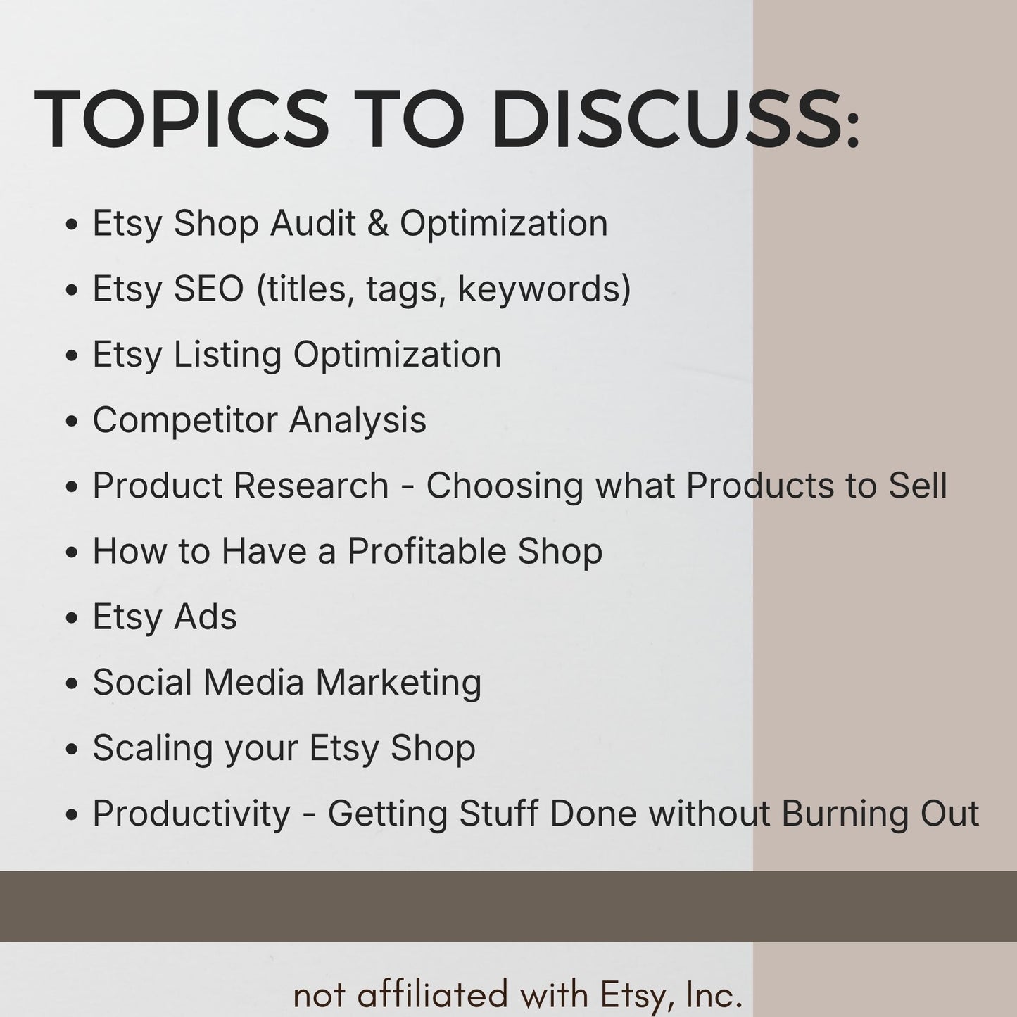 Etsy Coaching: SEO, Shop Audit & Growth Strategy  | Etsy Consultant for SEO, Listing Optimization, Marketing & Scaling
