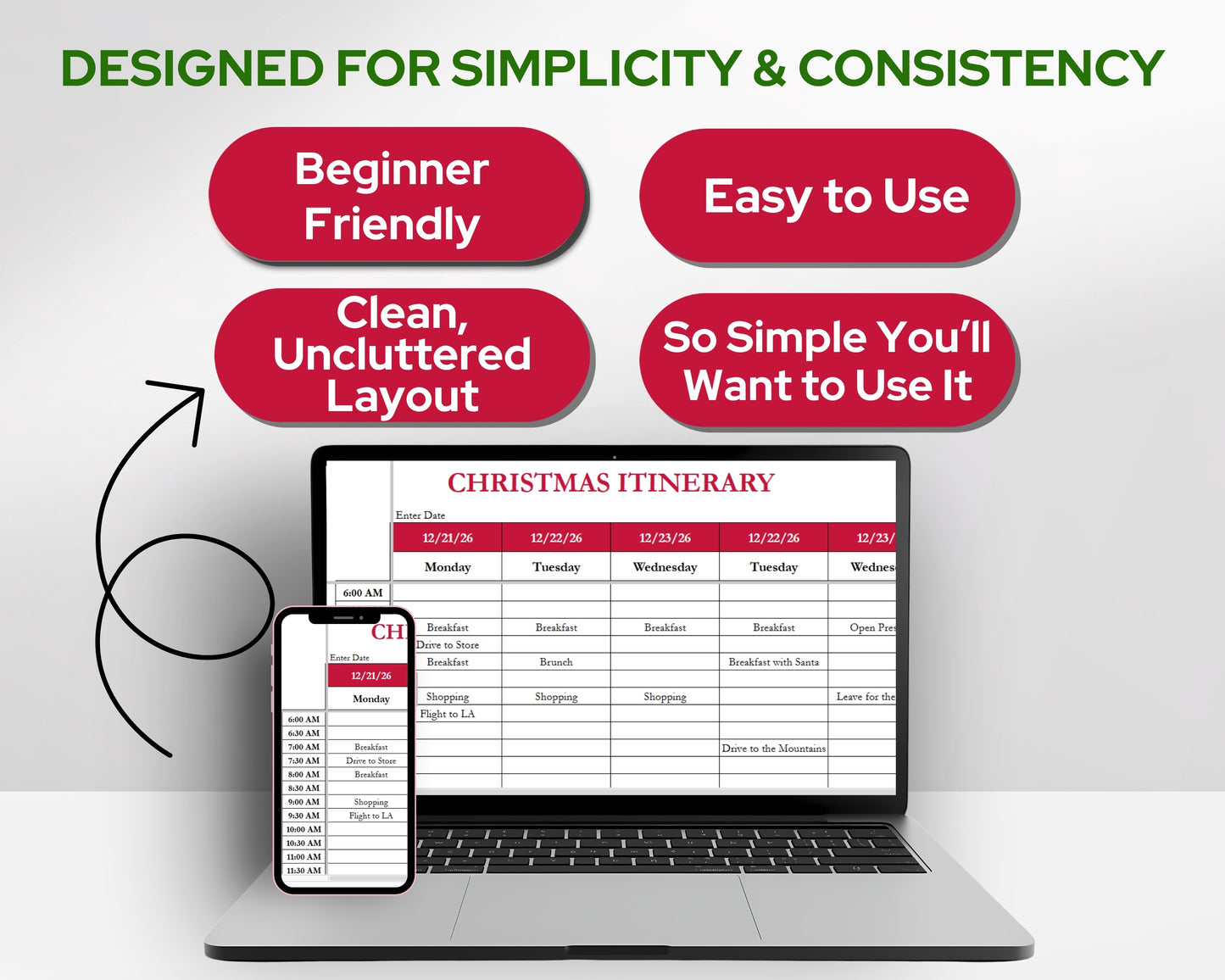 Christmas Gift Tracker Google Sheets and Excel Spreadsheet Template | Holiday Budget Planner | Christmas Shopping List & Wish List