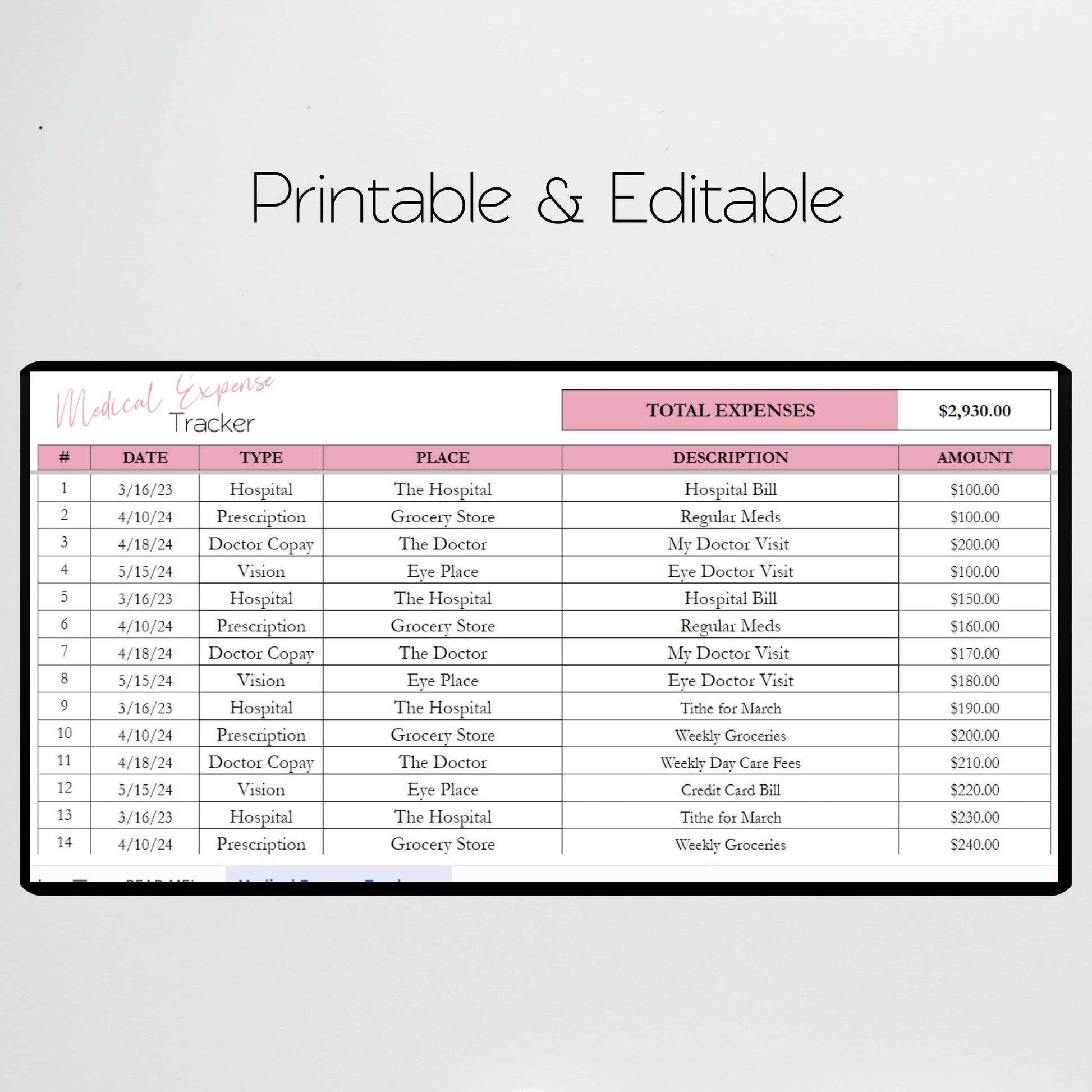 Medical expense Tracker Excel Spreadsheet Google Sheet – Savvy and Thriving medical-expense-tracker-excel-spreadsheet-google-sheet-savvy-and-thriving