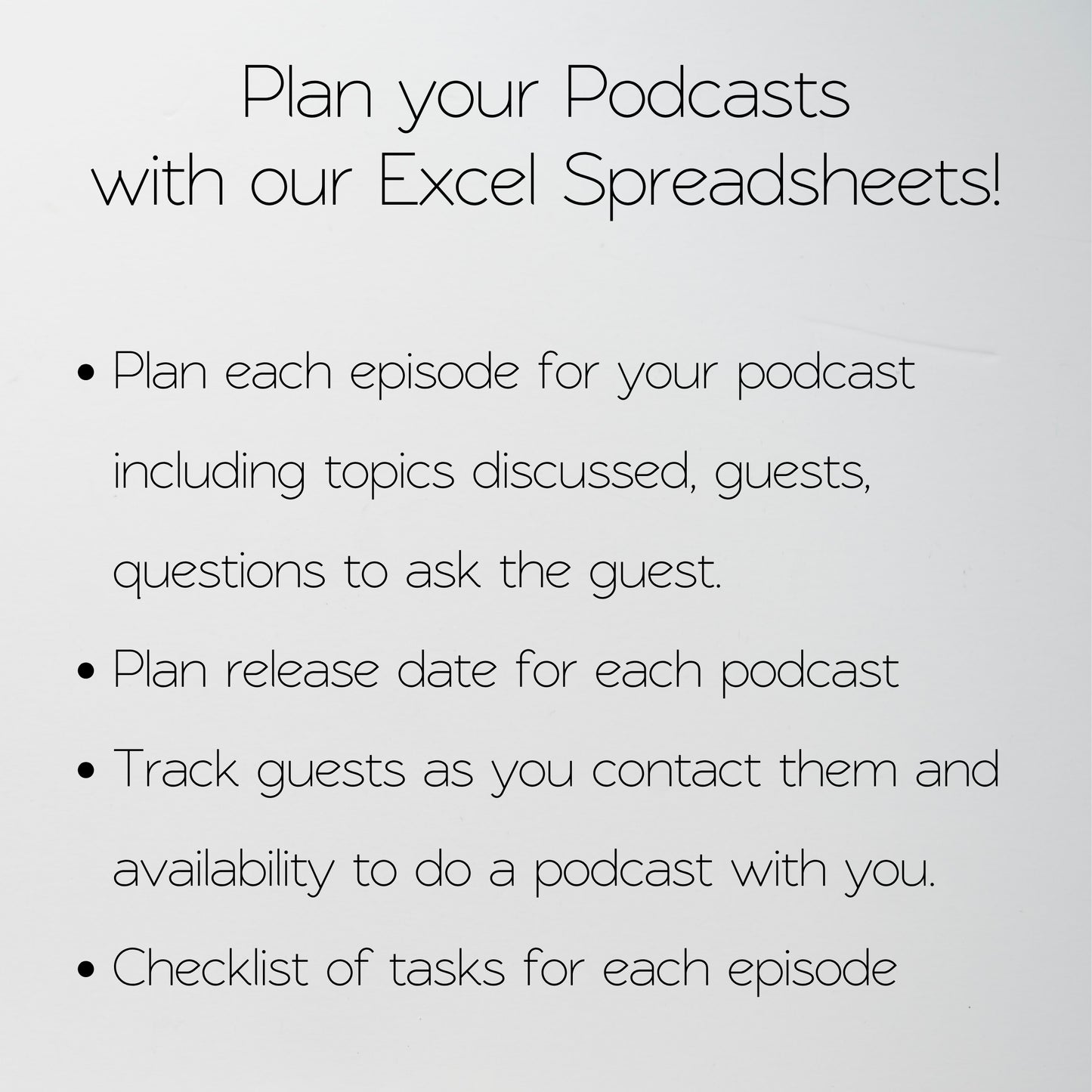 Podcast Planner Template Google Sheets