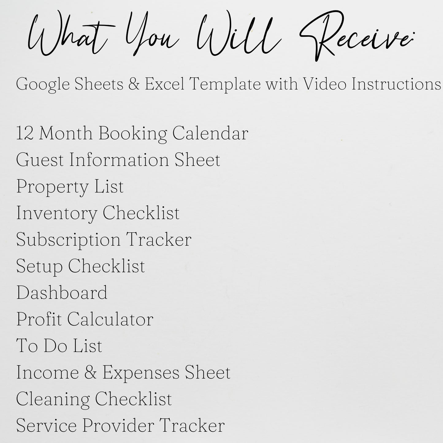 Ultimate Airbnb Planner Template Google Sheets Excel Spreadsheet
