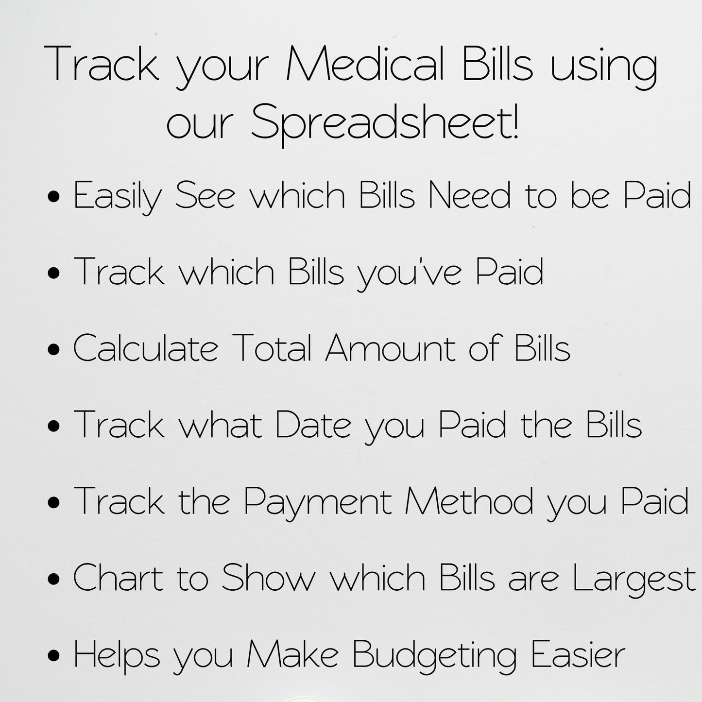 Medical Bill Tracker & Expense Log | Healthcare Payment Organizer Template for Google Sheets & Excel