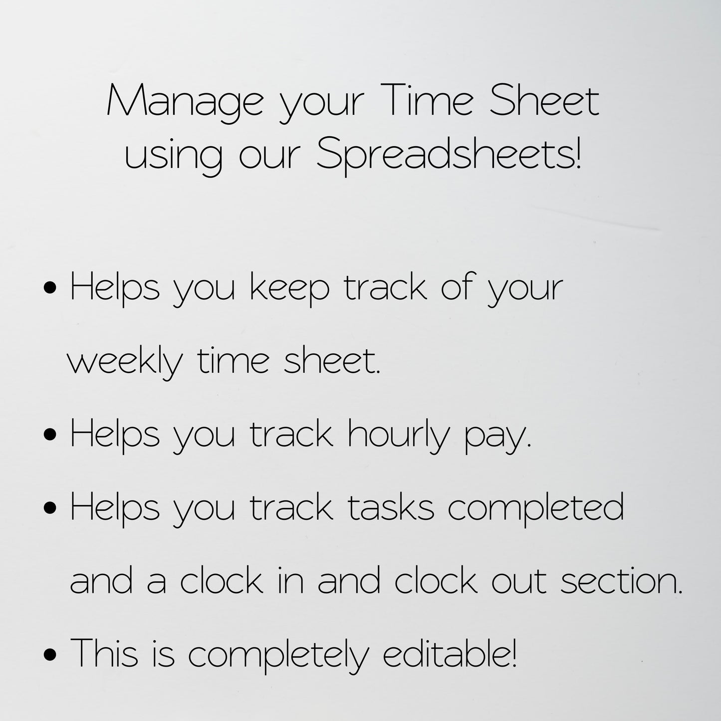 Weekly Time Sheet Template Google Sheets and Excel Spreadsheet