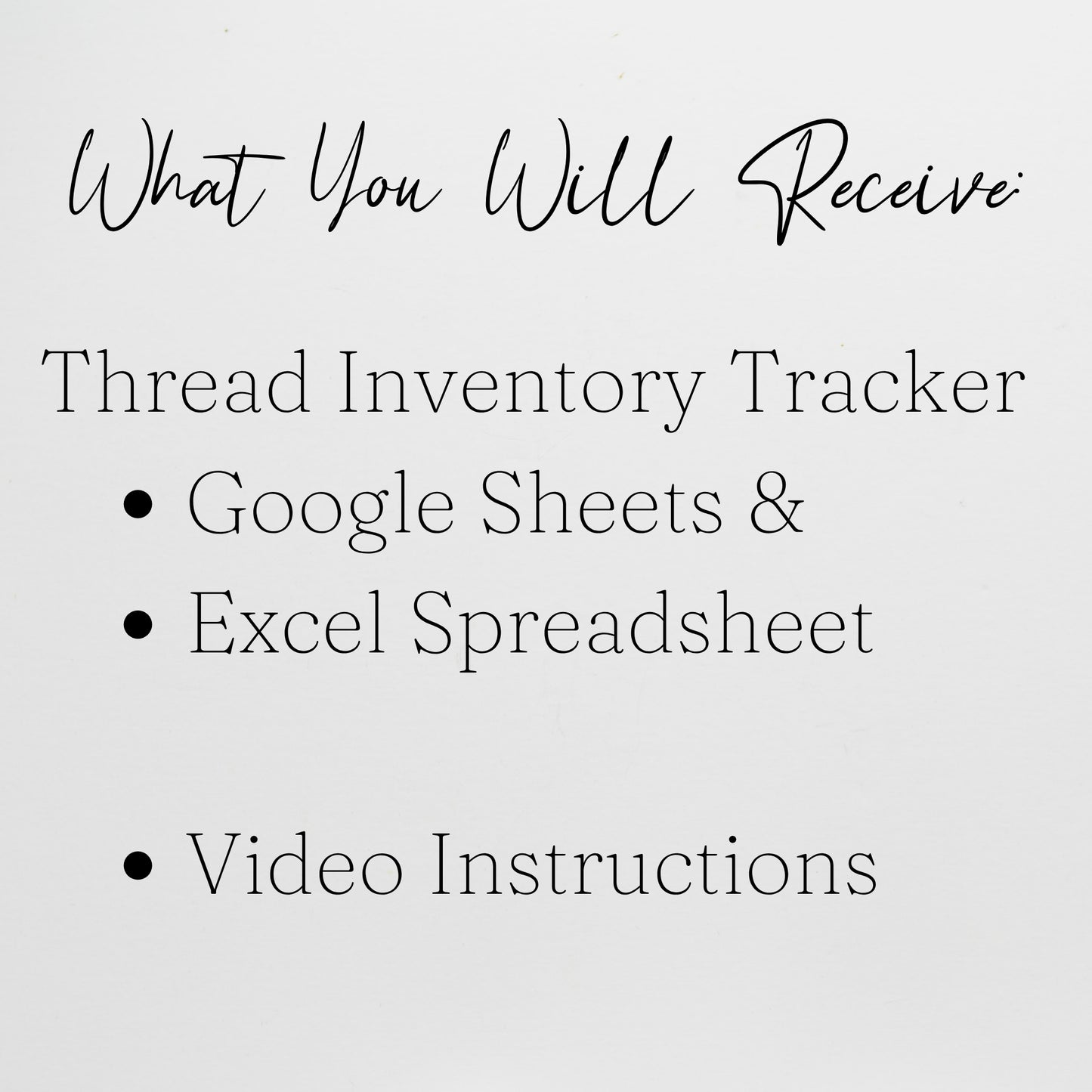 Thread Inventory Tracker Excel Spreadsheet and Google Sheets for Cross Stitch and Embroidery