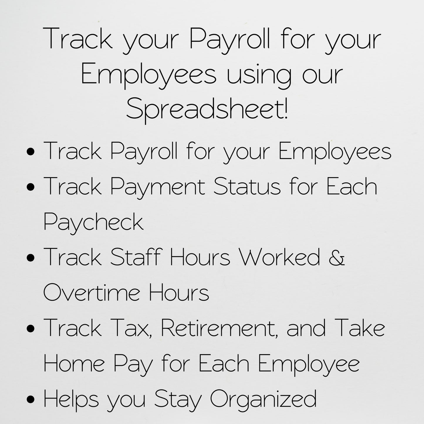 Payroll Tracker Template Google Sheets and Excel Spreadsheet