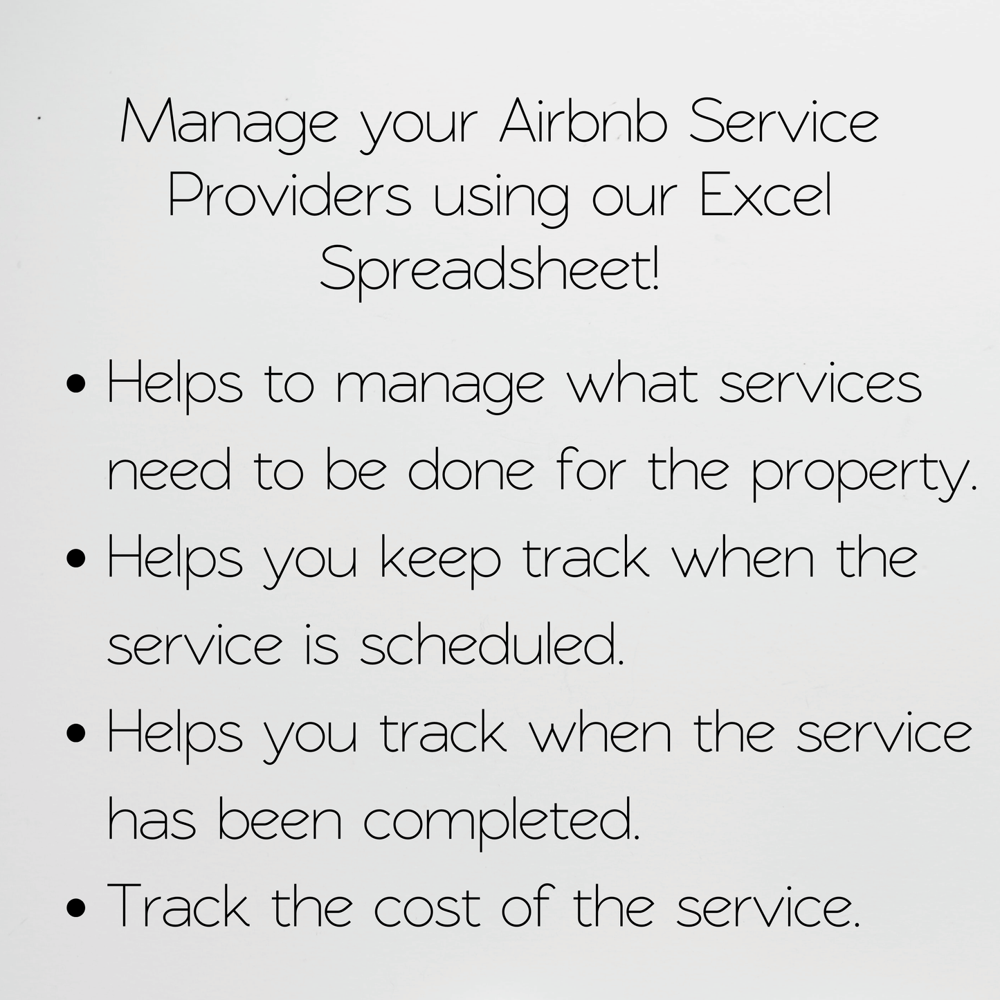 Airbnb Provider Checklist Template Google Sheets Excel Spreadsheet