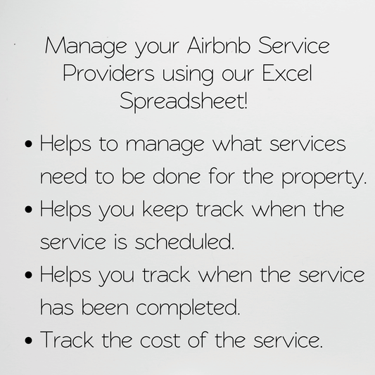 Airbnb Provider Checklist Template Google Sheets Excel Spreadsheet