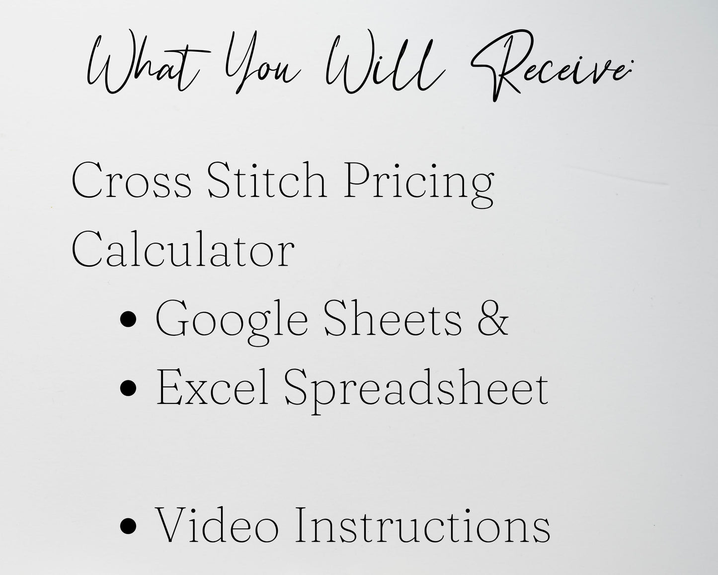 Cross Stitch Pricing Calculator Google Sheets and Excel | Handmade Cost Spreadsheet & Profit Margin Template
