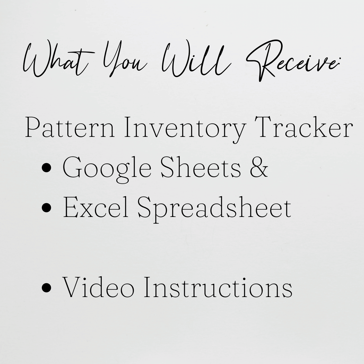 Pattern Inventory Tracker Excel Spreadsheet and Google Sheets to Organize your Patterns