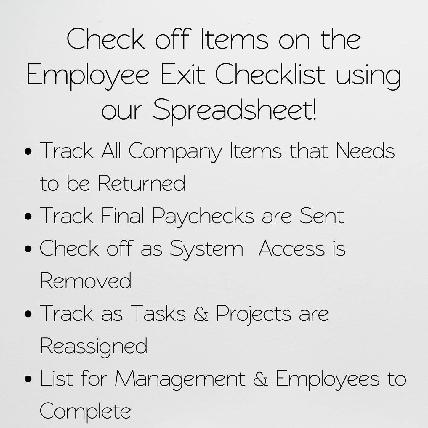 Employee Exit Checklist Template Google Sheets and Excel Spreadsheet