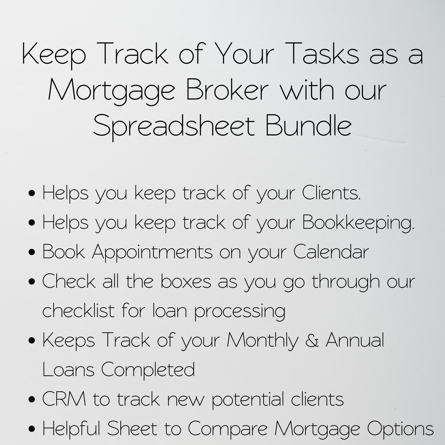 Mortgage Broker Template Spreadsheet Bundle Google Sheet and Excel Spreadsheet