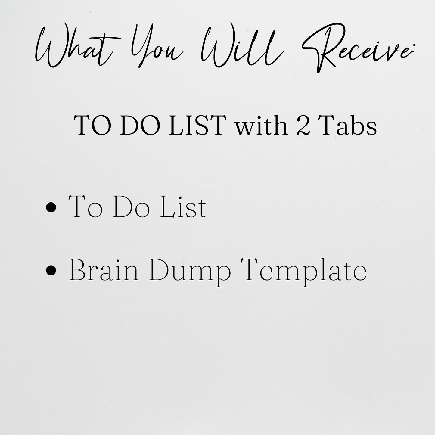 Simple To Do List Spreadsheet Template | Brain Dump & Task Tracker - Simplify for Increased Productivity, Google Sheets & Excel Template
