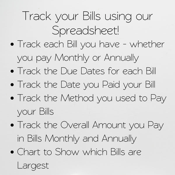 Bill Tracker Template Google Sheets and Excel Spreadsheet Savvy and