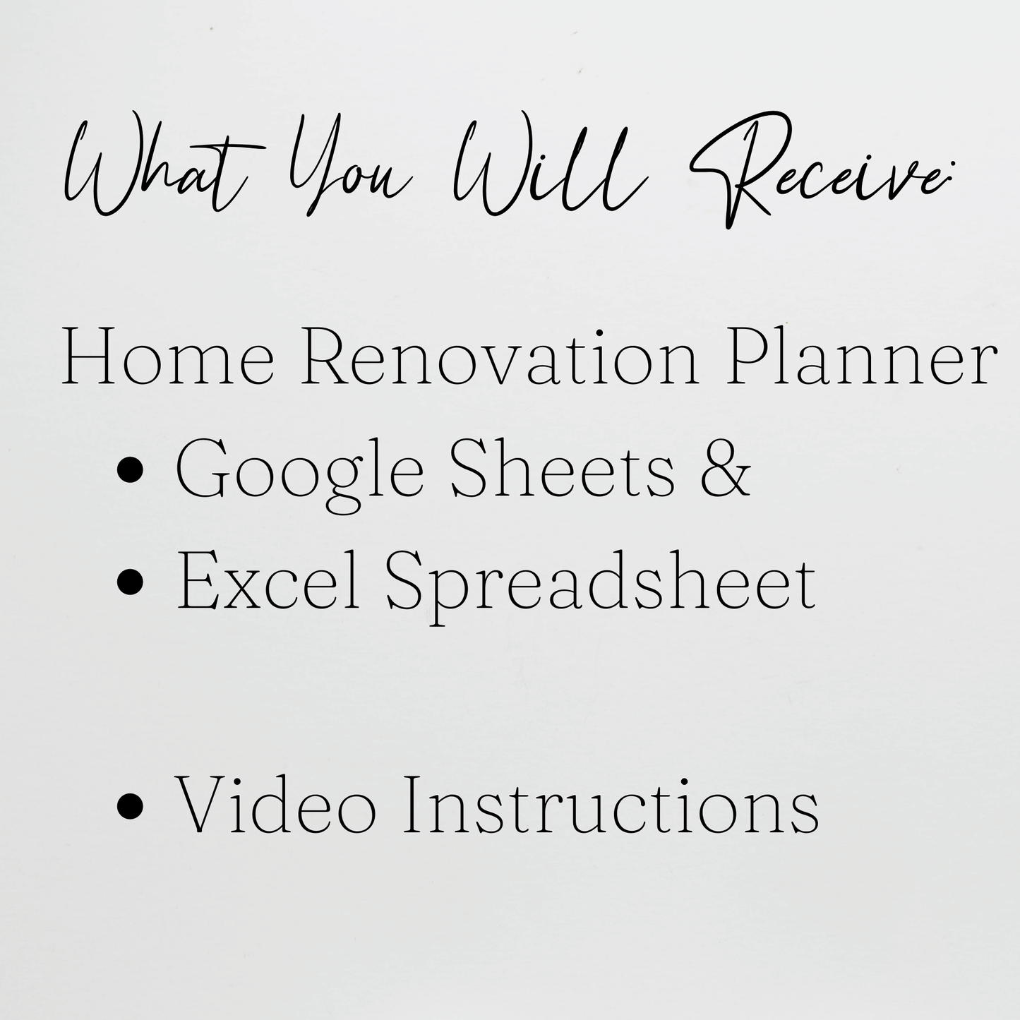 Home Renovation Planner Template Google Sheets and Excel Spreadsheet