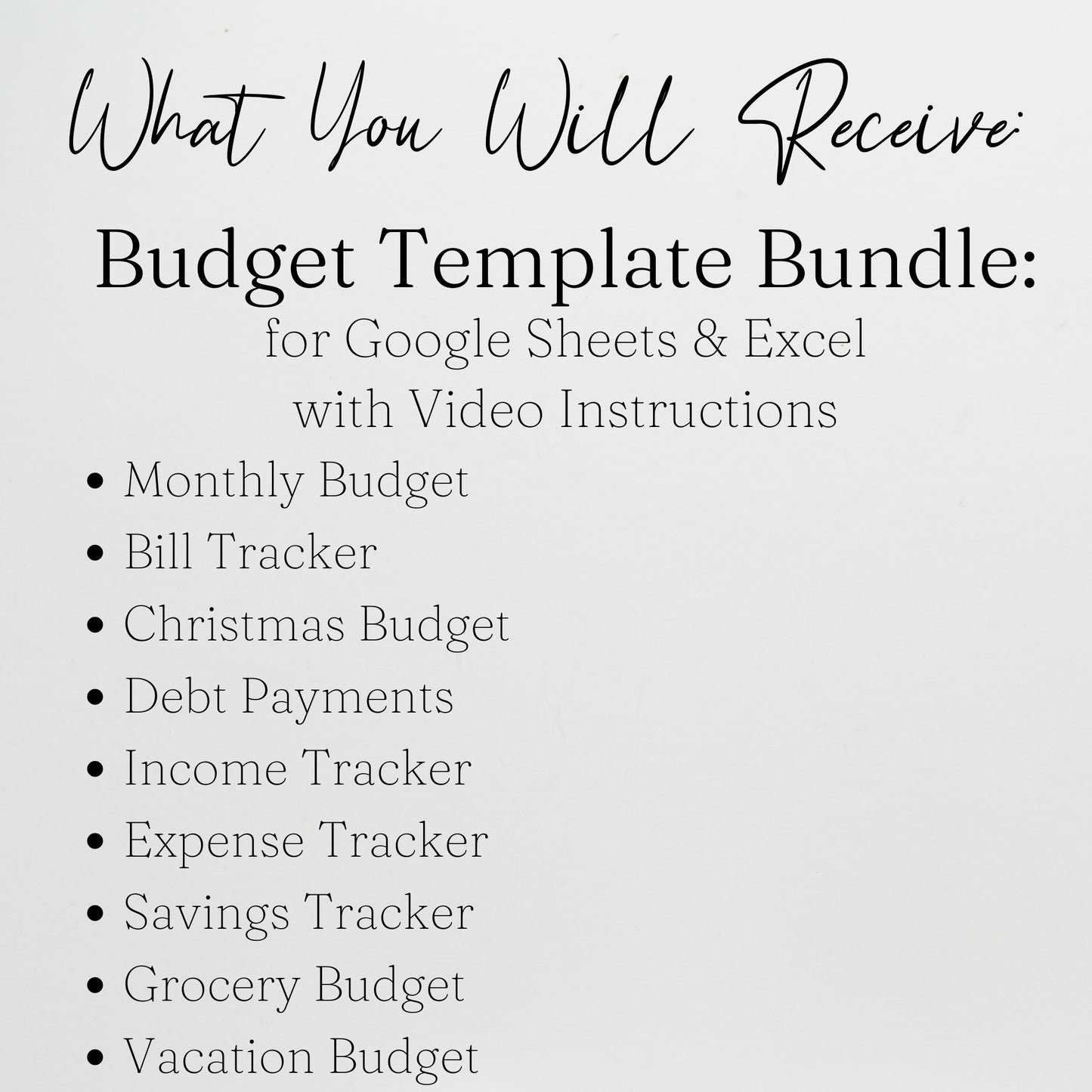 Budget Spreadsheet Template Bundle Google Sheets and Excel Spreadsheet