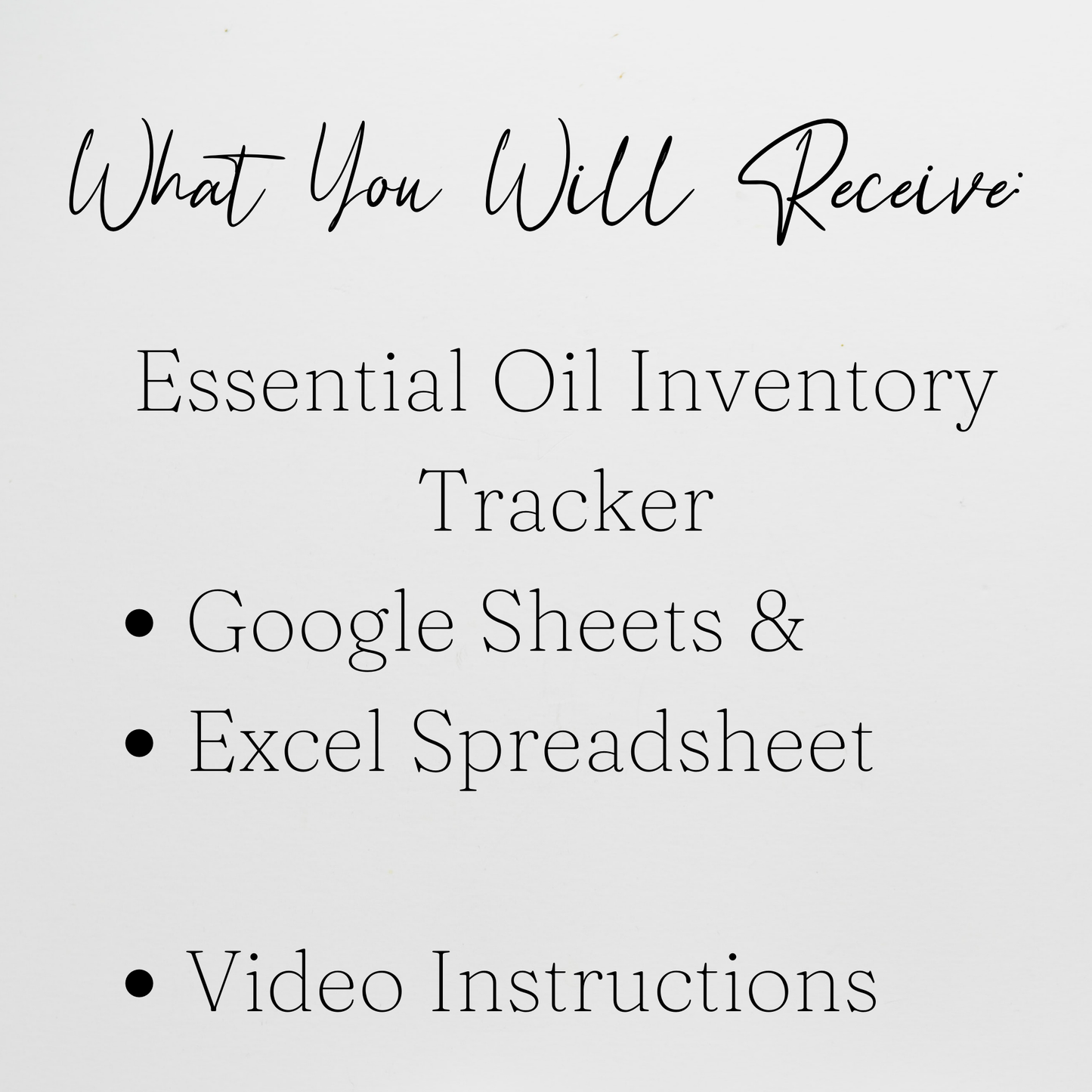 Essential Oil Inventory Tracker Template Google Sheet and Excel Spreadsheet