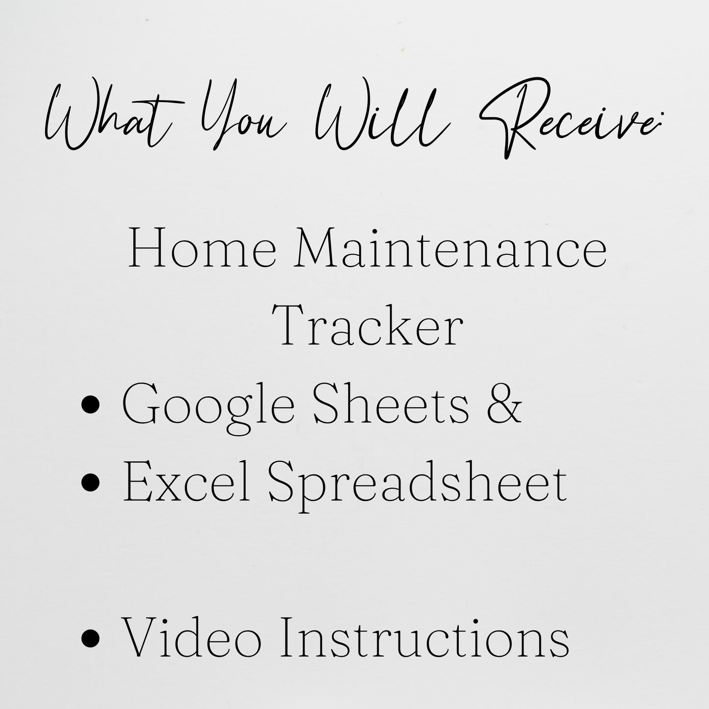 Home Maintenance Tracker Template for Google Sheets and Excel Spreadsheet