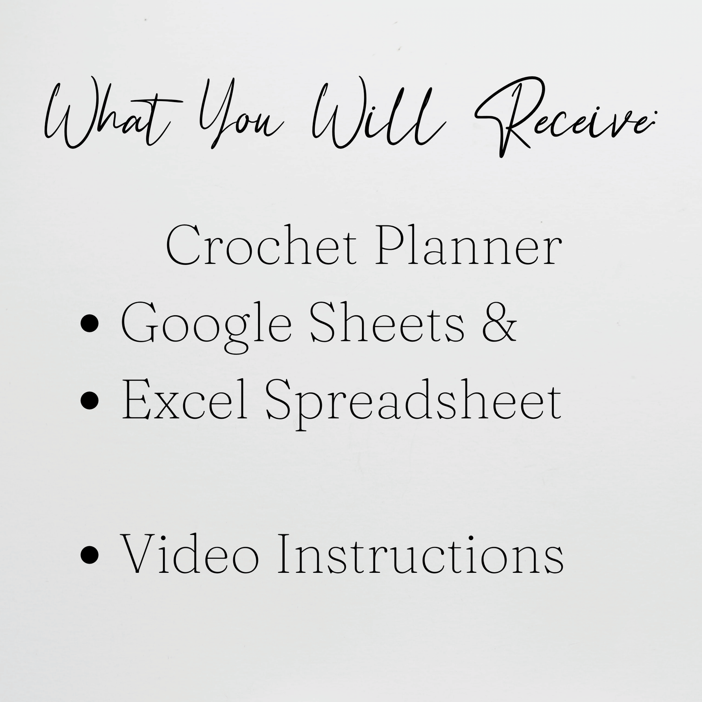 Crochet Planner Template Google Sheet and Excel Spreadsheet