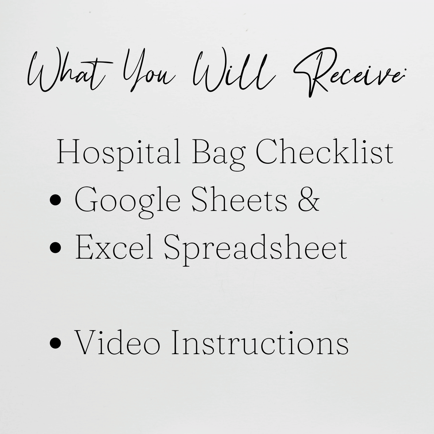 Hospital Bag Checklist Spreadsheet Template Google Sheets and Excel Spreadsheet