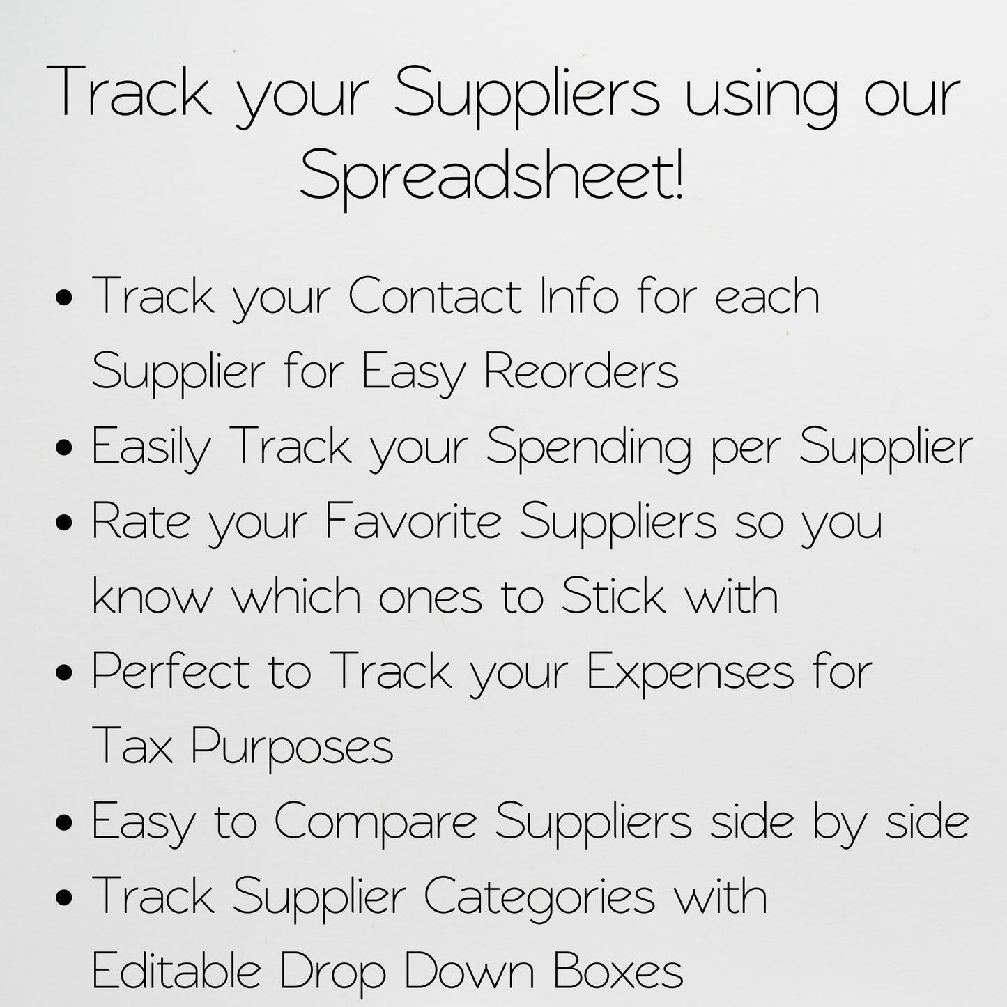 Supplier Tracker Template Google Sheet and Excel Spreadsheet