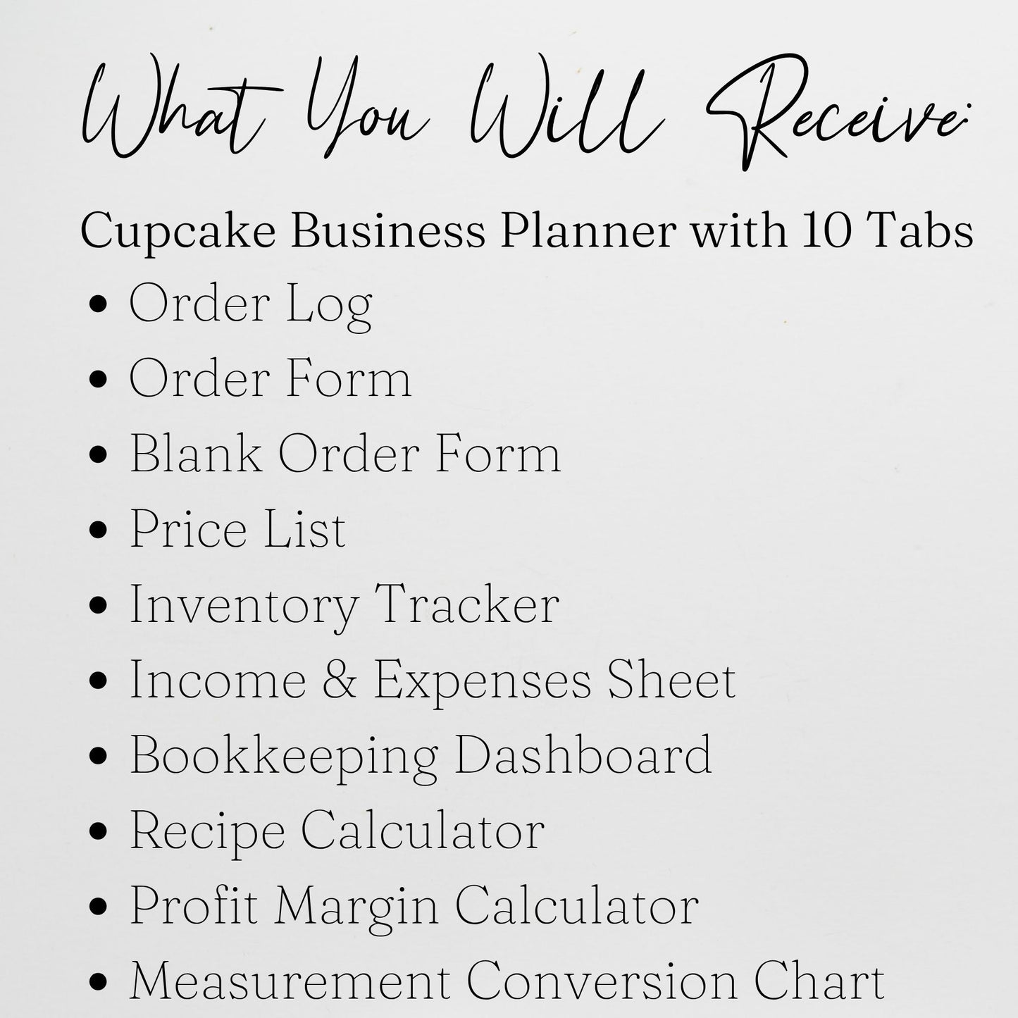 Cupcake Business Spreadsheet Template: Order Tracking, Pricing & Cost Calculator, Inventory Tracker for Google Sheets & Excel for Home Bakers