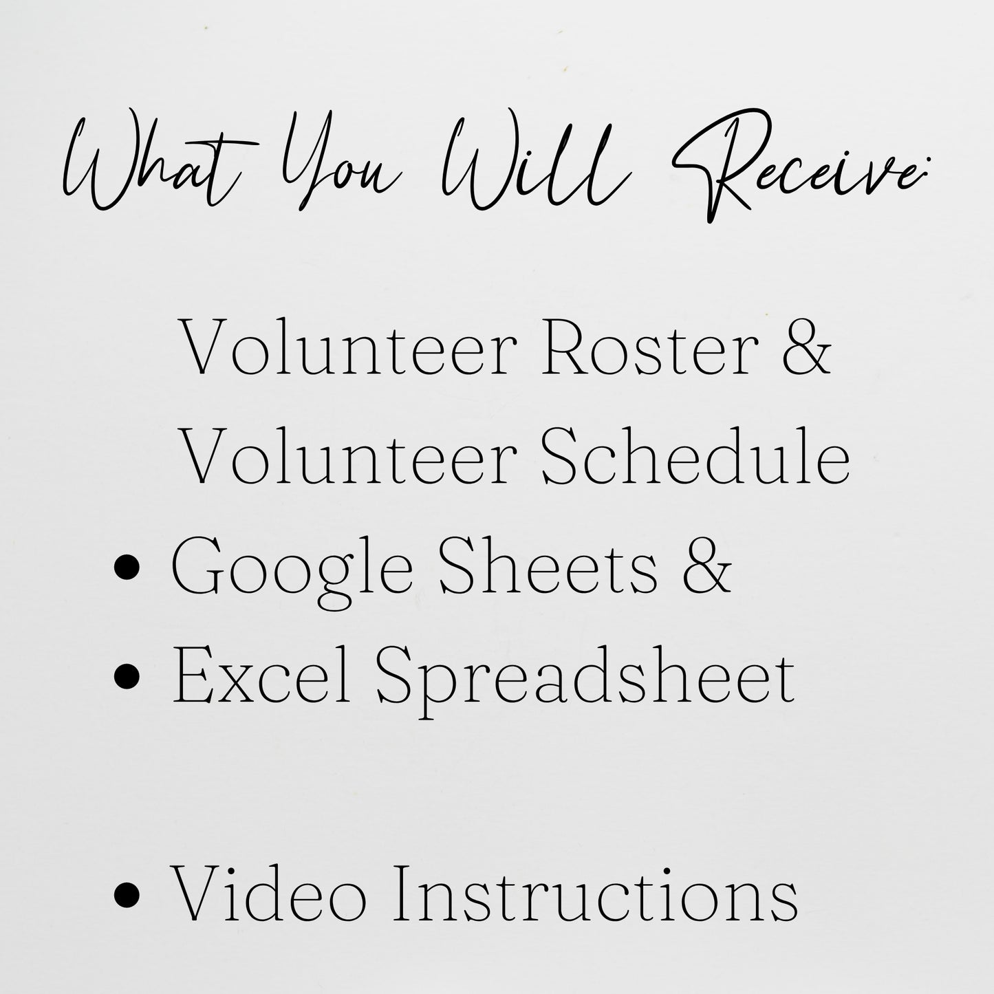 Volunteer Roster Template Google Sheets and Excel Spreadsheet