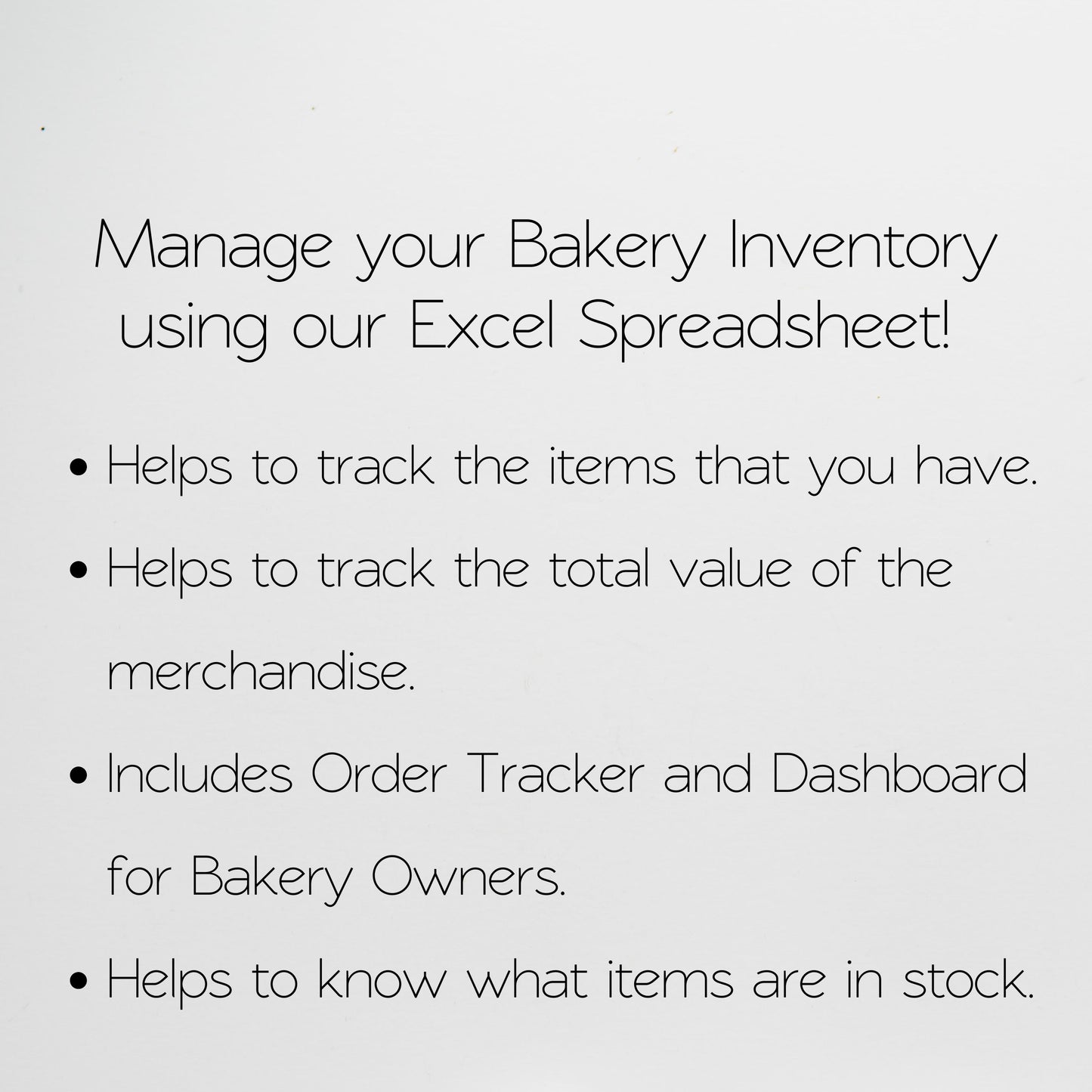 Bakery Inventory Spreadsheet Google Sheets