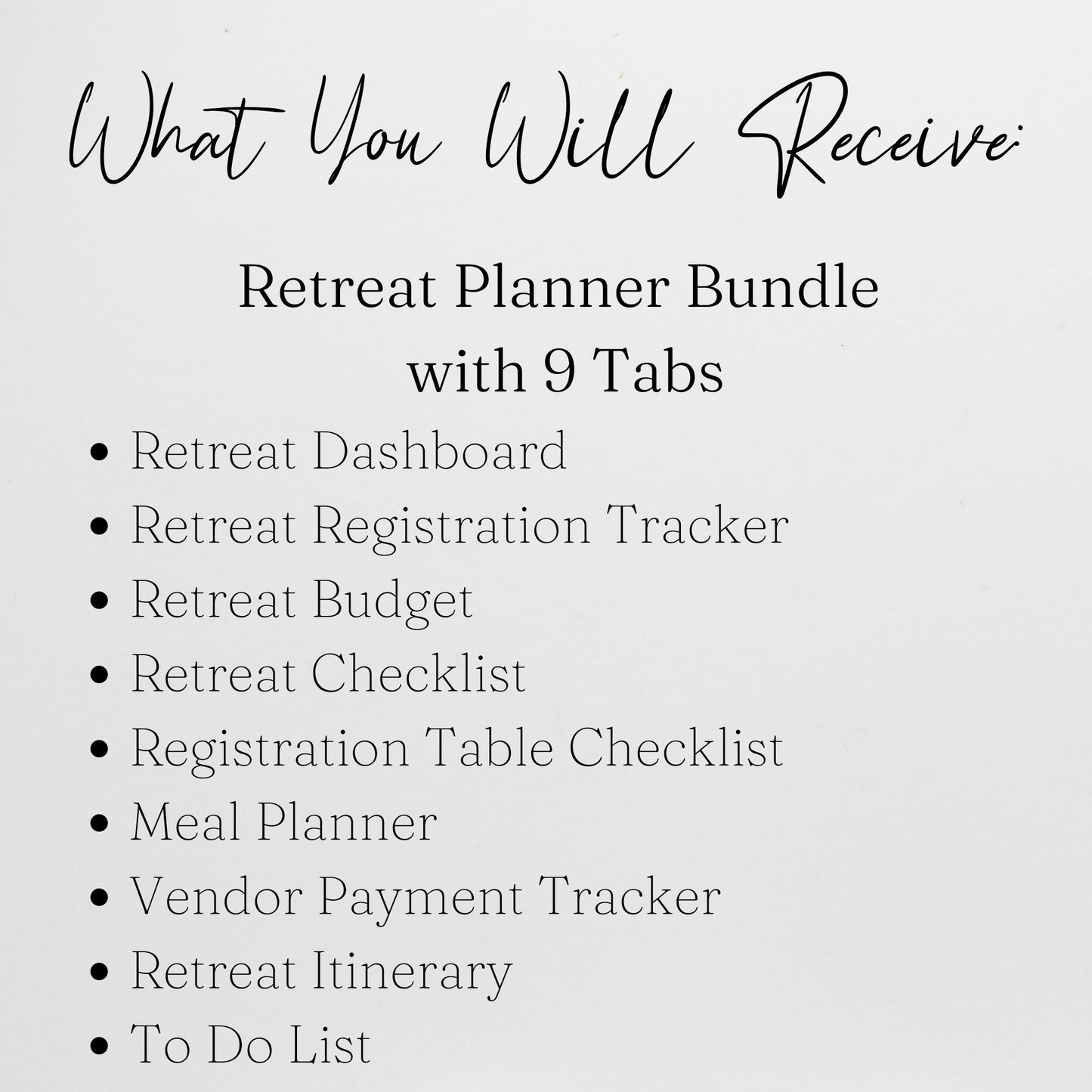 Retreat Planner | Conference, Workshop, Seminar, Convention Planner | Itinerary, Event Budget, Expense Tracker, Meal Planner, Registration Tracker, Attendee List | Google Sheets Excel Template