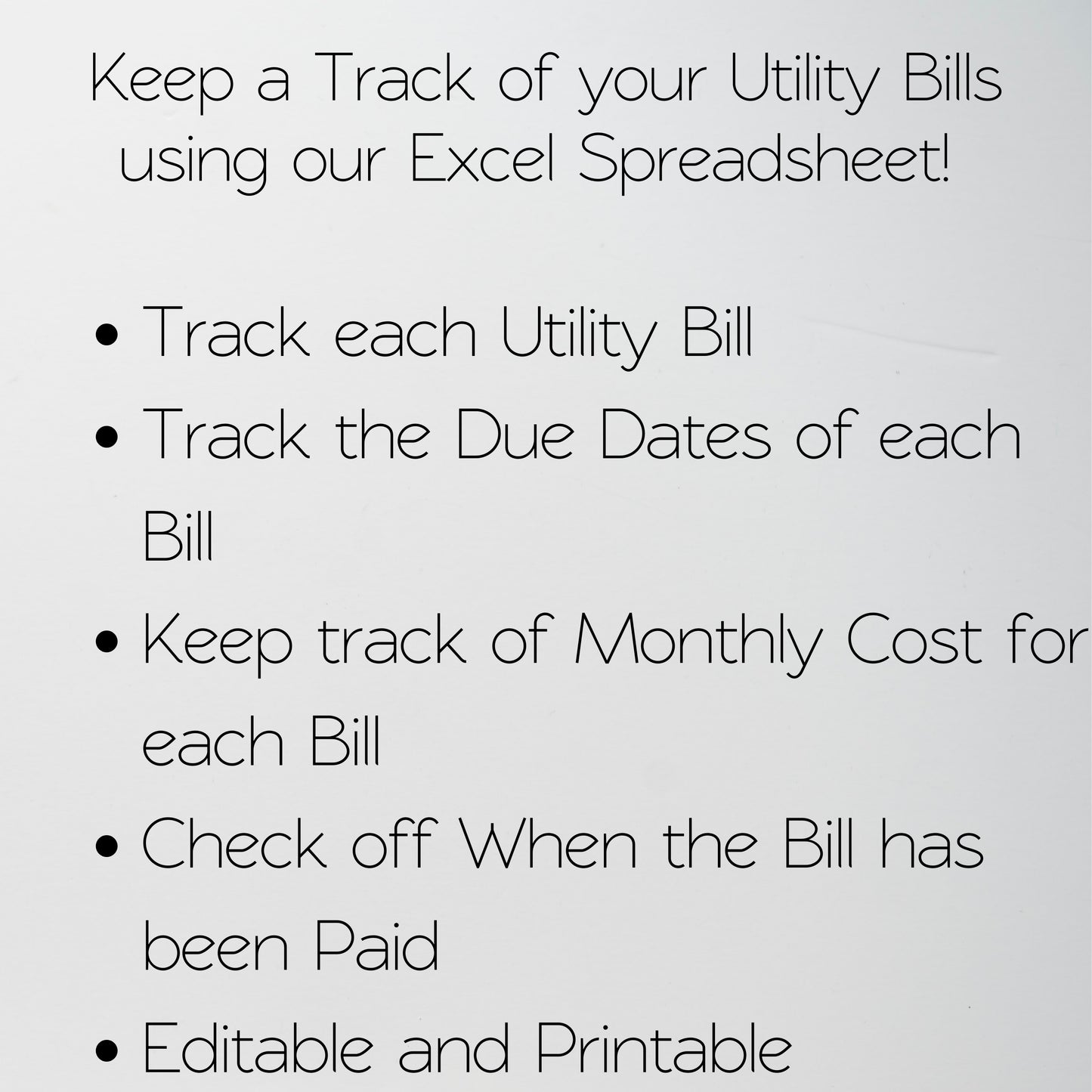 Utility Bill Tracker Template Google Sheets and Excel Spreadsheet
