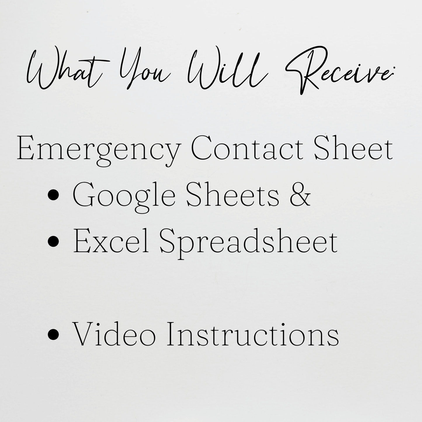 Emergency Contact List Template Google Sheets and Excel Spreadsheet Template