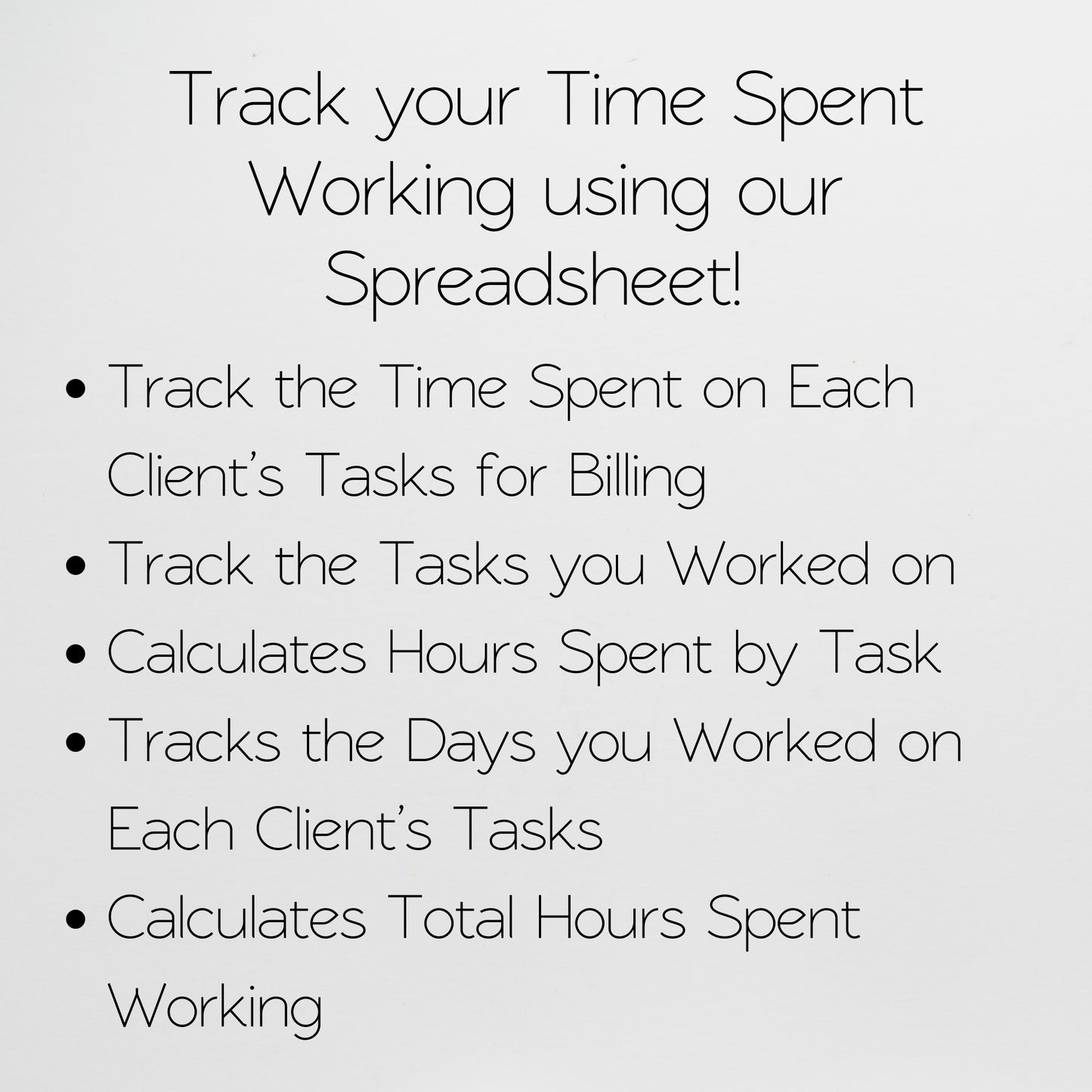 Client Time Tracking Spreadsheet Template Google Sheets and Excel Spreadsheet