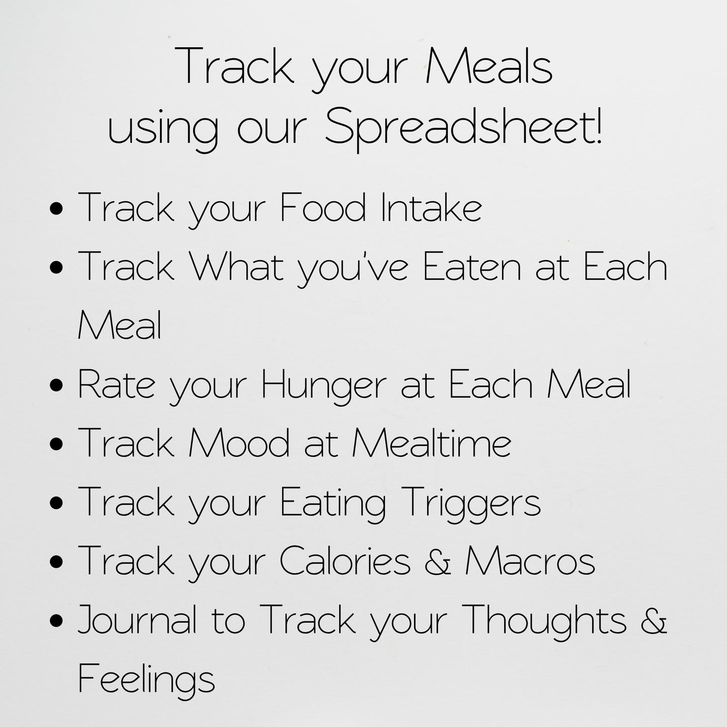 Food Journal Template Google Sheets and Excel Spreadsheet