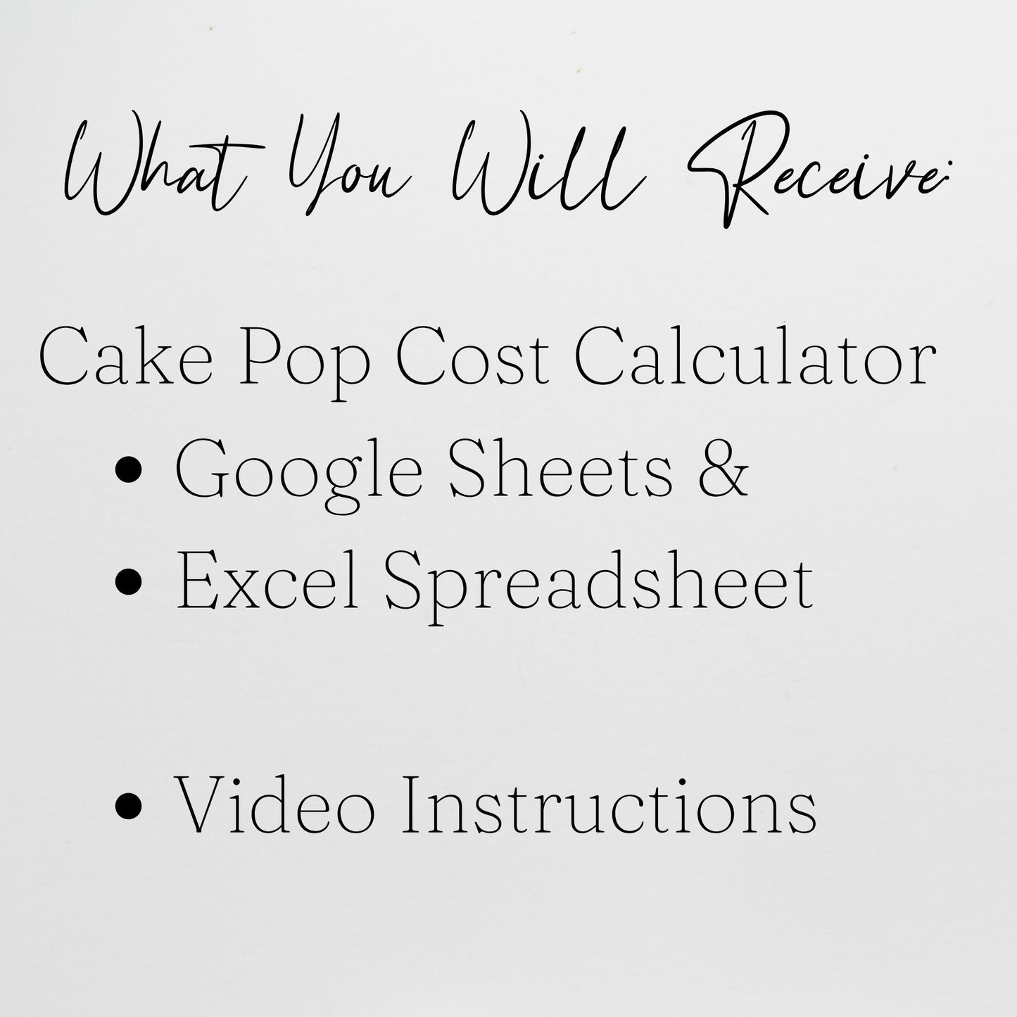 Cake Pop Pricing Calculator Google Sheets and Excel | Bakery Cost Spreadsheet & Profit Margin Template