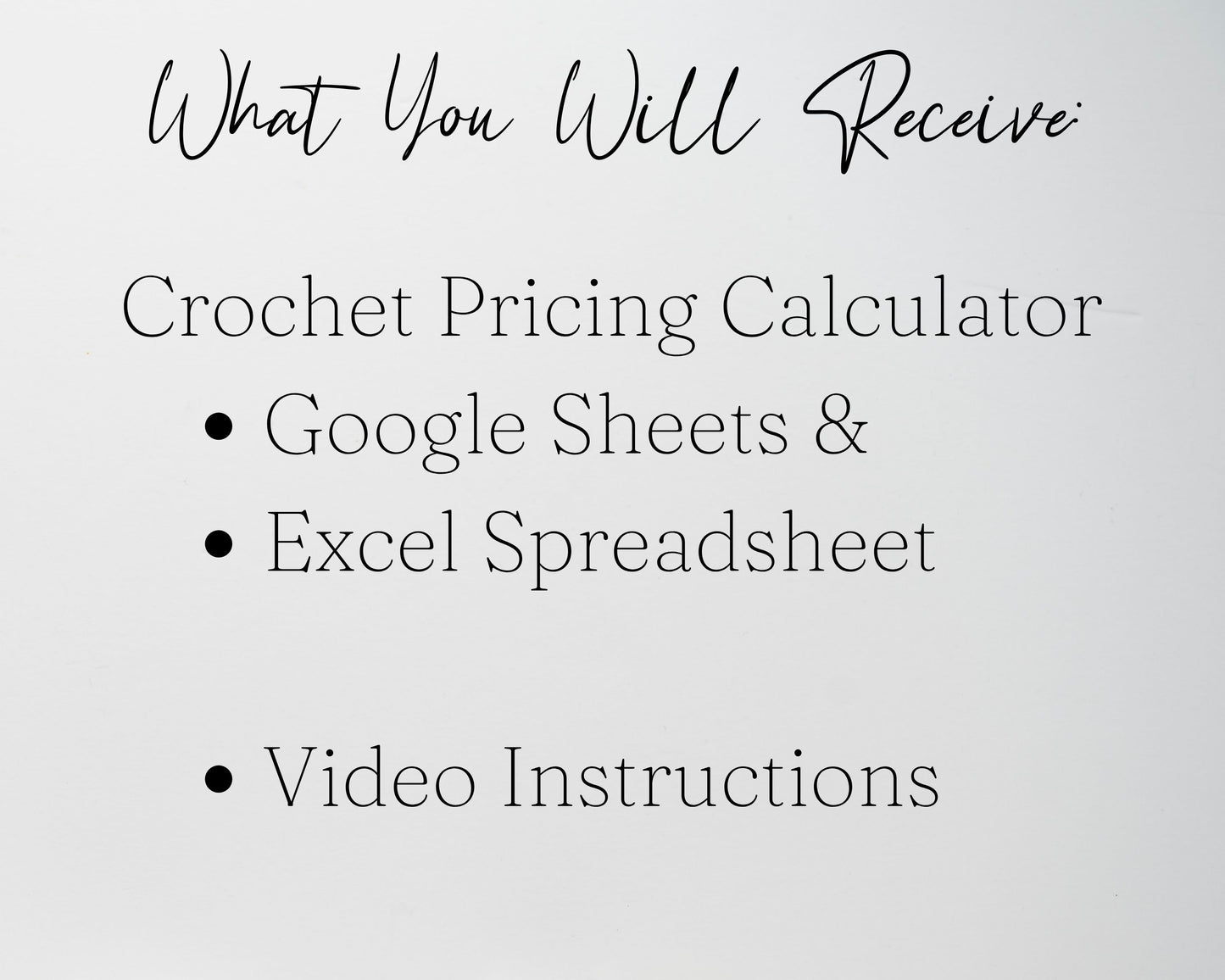 Crochet Pricing Calculator Google Sheets and Excel Spreadsheet Template | Handmade Product Cost & Profit Spreadsheet