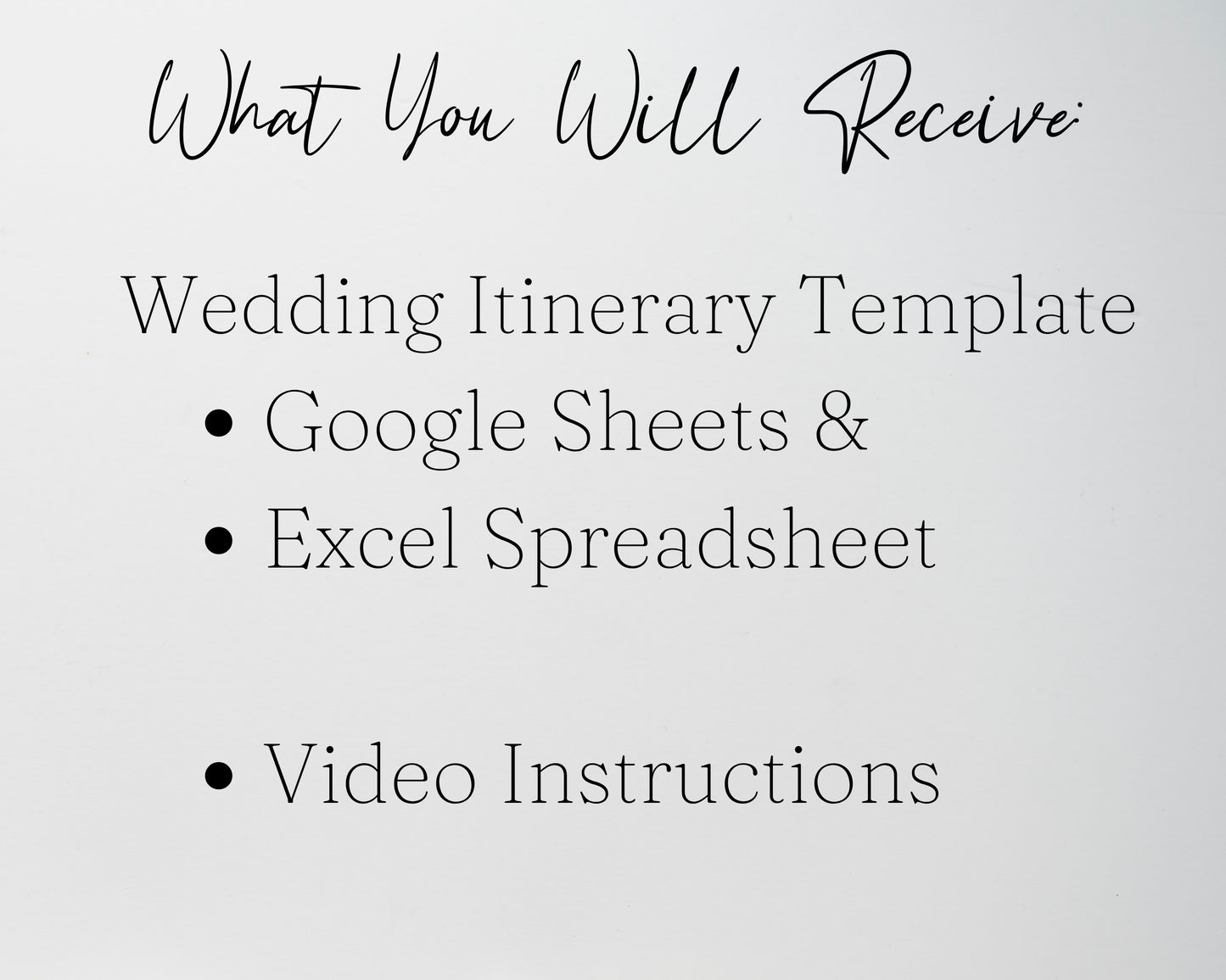 Wedding Itinerary Template | Wedding Day Timeline Spreadsheet | Google Sheets & Excel
