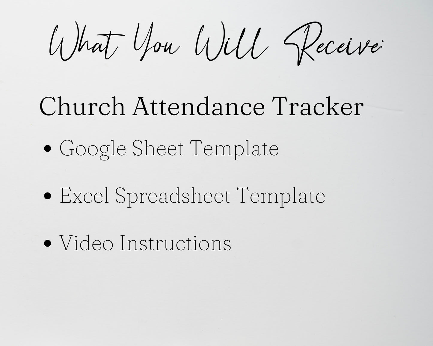 Church Attendance Tracker - Sunday Service, Regular Attendees, Visitors, Kids, Monthly & Annual Charts - Google Sheets and Excel Spreadsheet Template