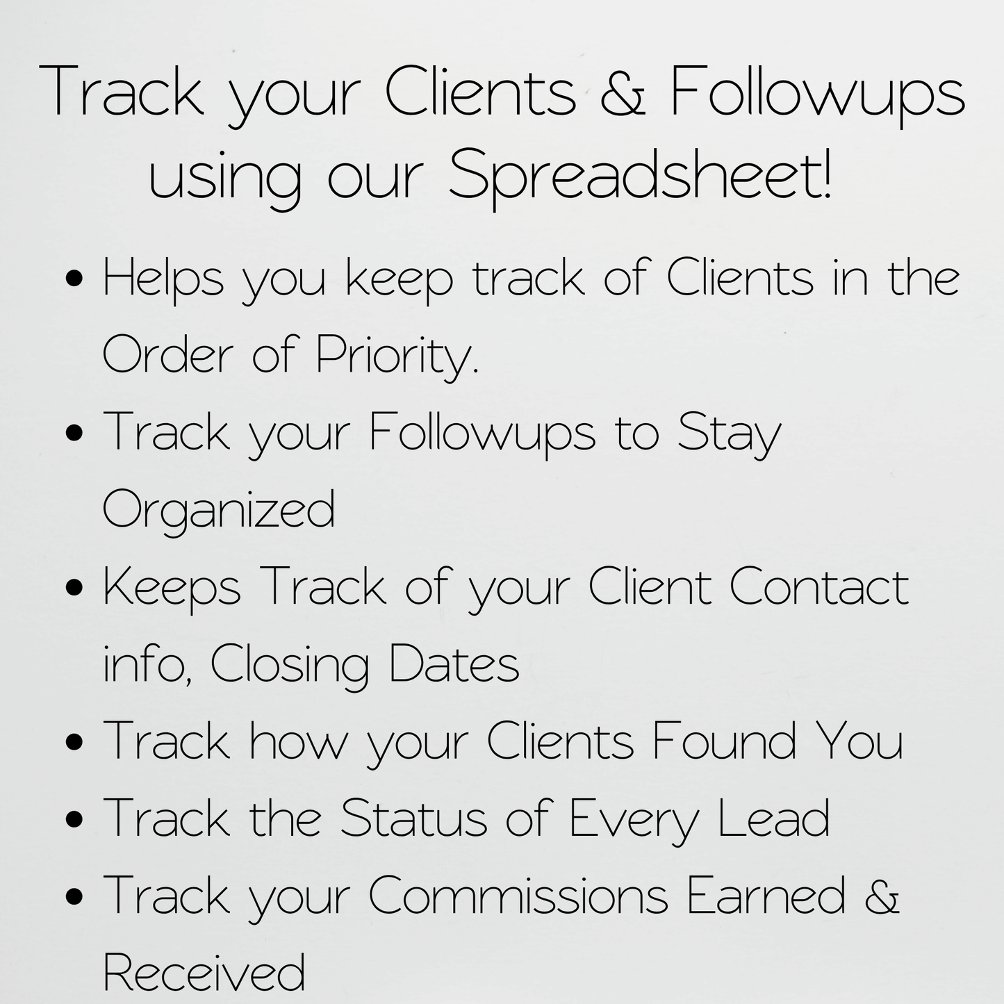 Real Estate CRM Template Google Sheets Excel Spreadsheet