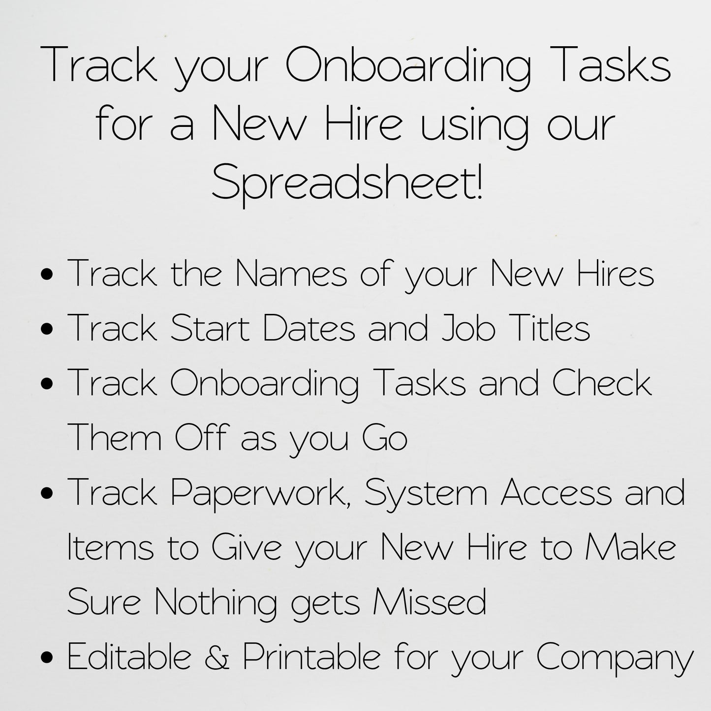 New Hire Checklist Template for Google Sheets and Excel Spreadsheet