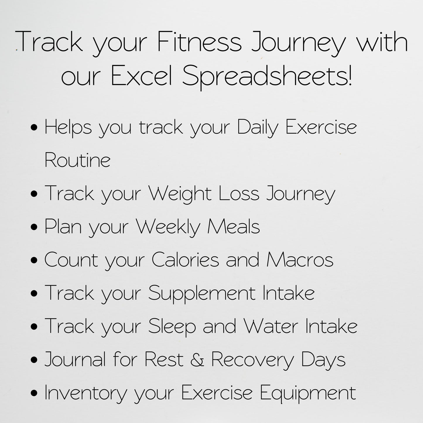 Fitness Tracker Template Google Sheets Bundle with Weight Loss Tracker and Exercise Tracker