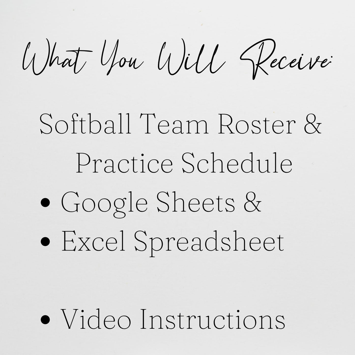 Softball Team Roster & Practice Schedule Template for Google Sheets & Excel | Coach Spreadsheet | Youth Sports Team Organizer | Instant Download