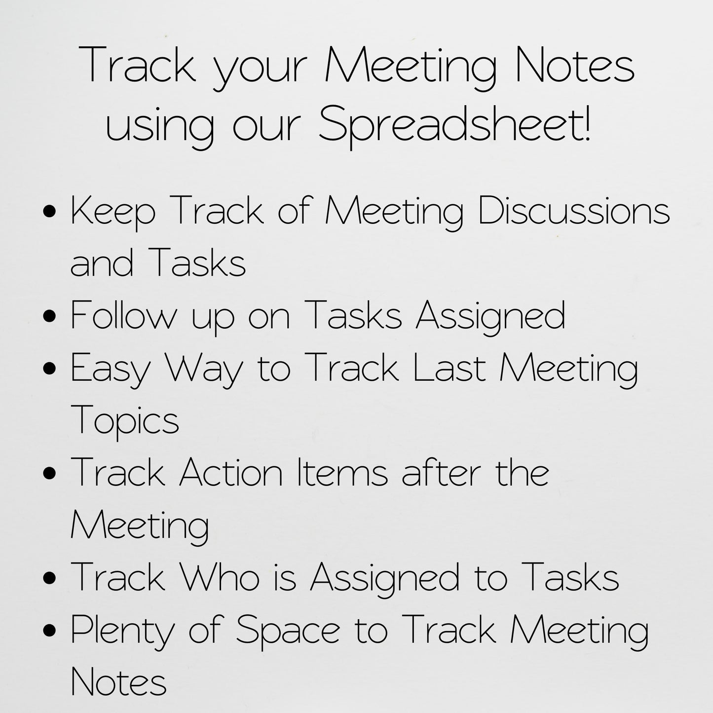 Meeting Notes Template Google Sheets and Excel Spreadsheet