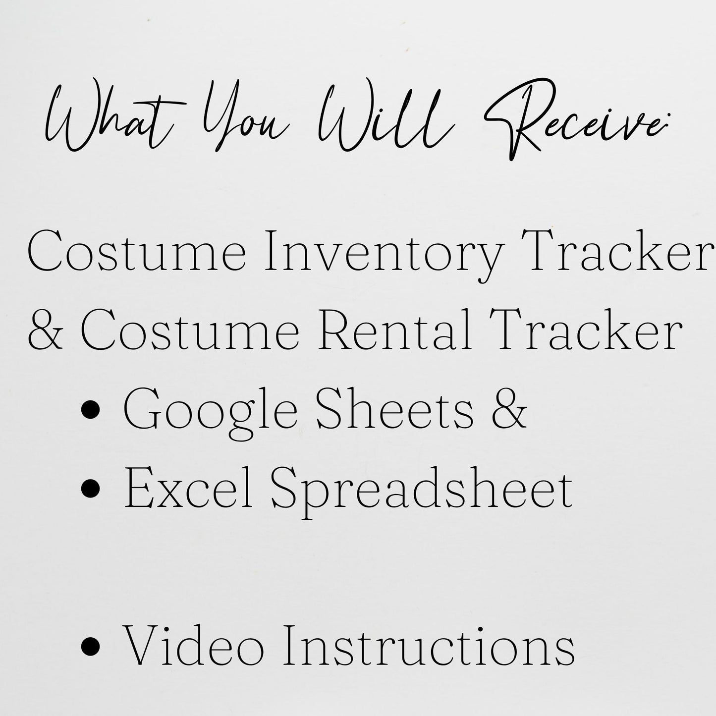 Costume Inventory Tracker Template for Theatre, Cosplay & Halloween | Prop & Rental Log for Google Sheets & Excel