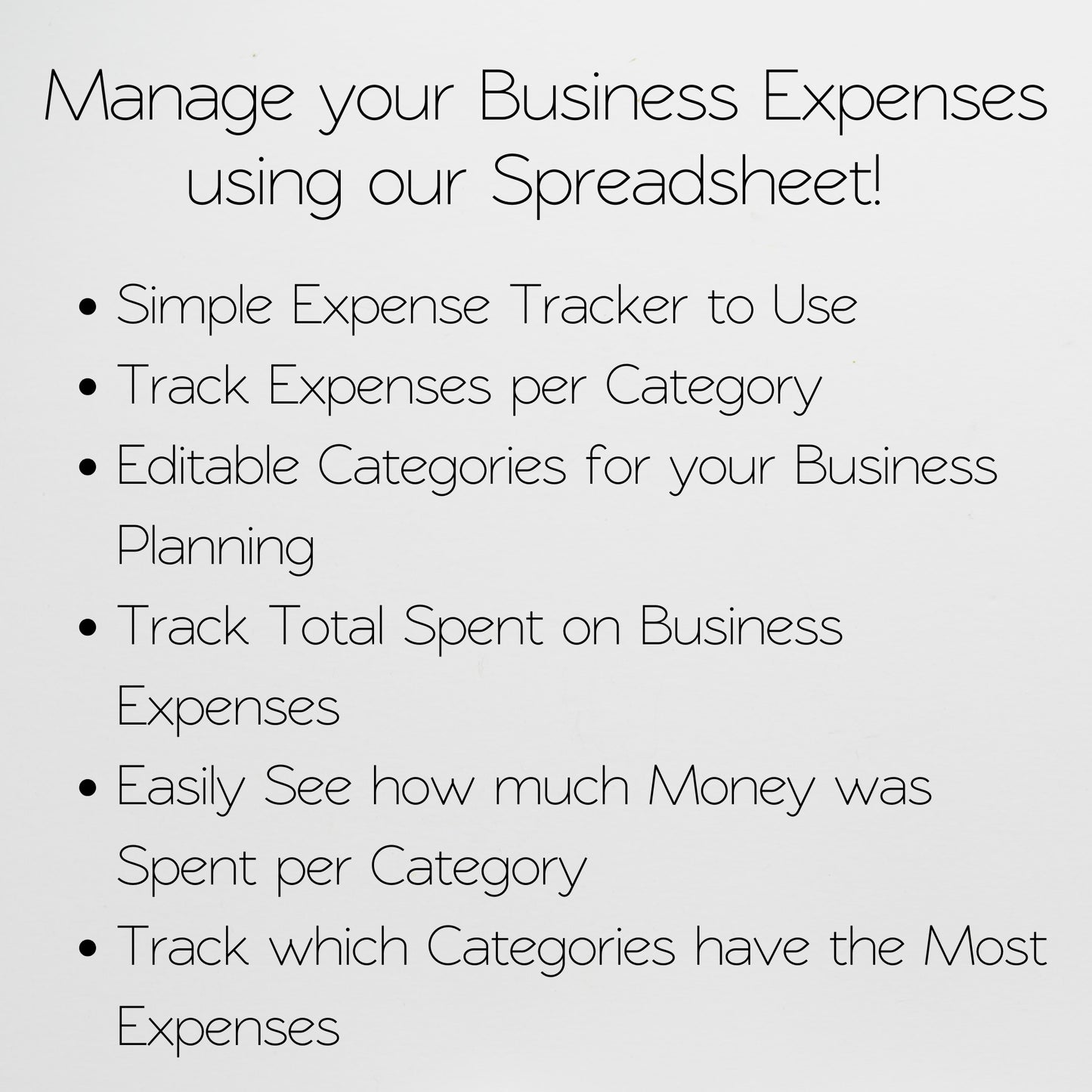 Business Expense Tracker Spreadsheet Template Google Sheets and Excel Spreadsheet