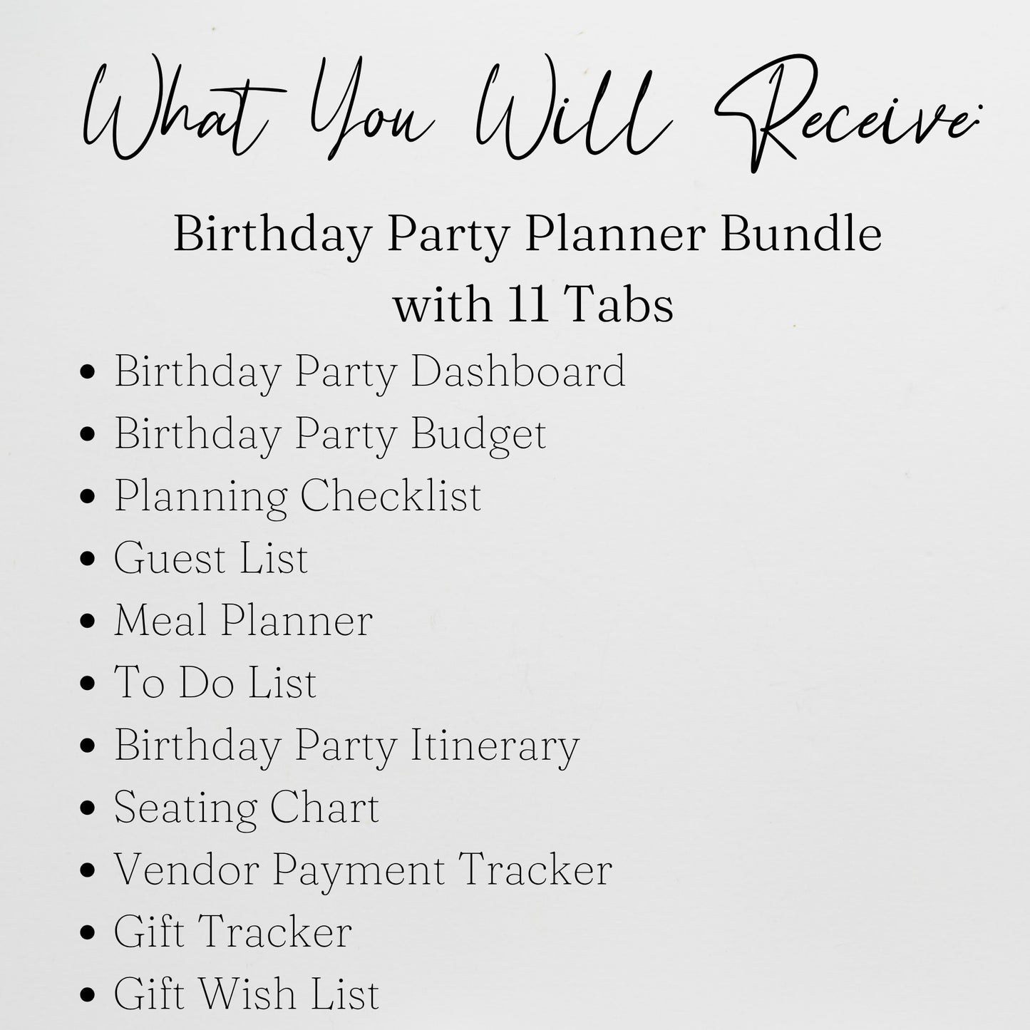 Birthday Party Planner Template Google Sheets and Excel Spreadsheet - Editable Organizer, Itinerary, Budget, Guest List,
