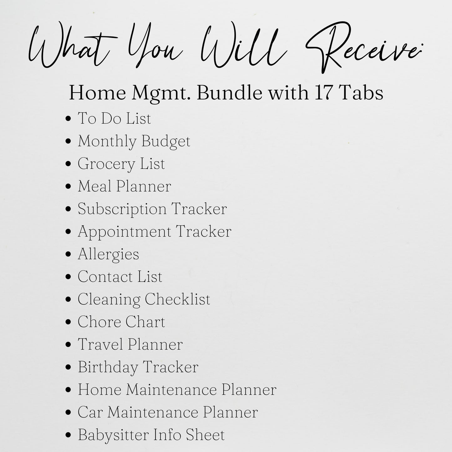 Home Management Bundle Template Google Sheets and Excel Spreadsheet