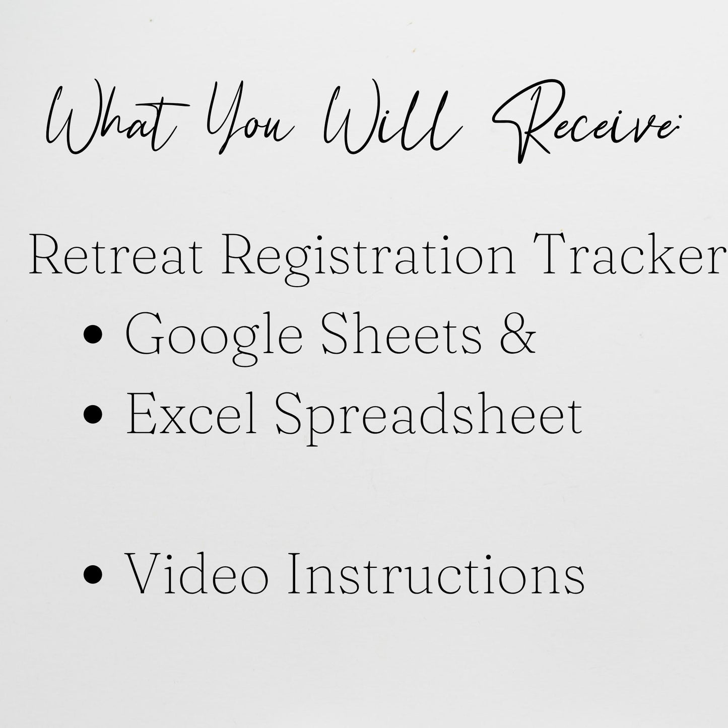 Retreat Registration Tracker | Attendee List, Payment Tracker, Scholarships, Dietary Needs | Event Planner & Organizer Google Sheets Excel Template