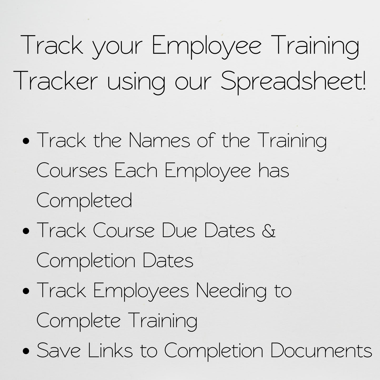 Employee Training Tracker Template for Google Sheets and Excel Spreadsheet